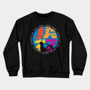 Jazz Sax Player and Jazz Genres Crewneck Sweatshirt